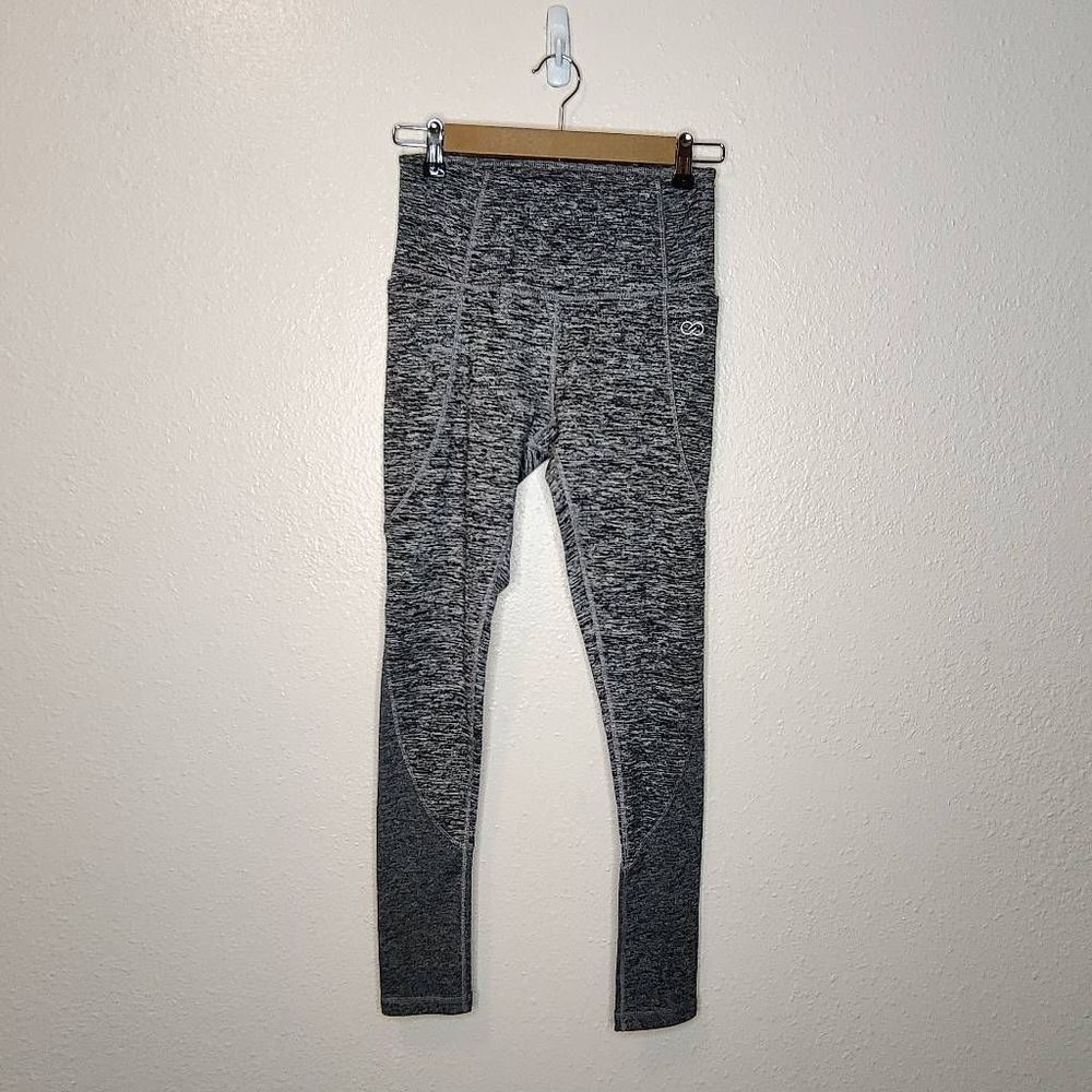 Calia Marled Heather Gray Space Dye Ribbed Shaping Outlines Size Small